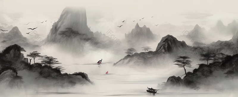 中国风抽象水墨山水背景插画,插画/手绘图,插画/手绘图库,插画/手绘图下载,插画/手绘